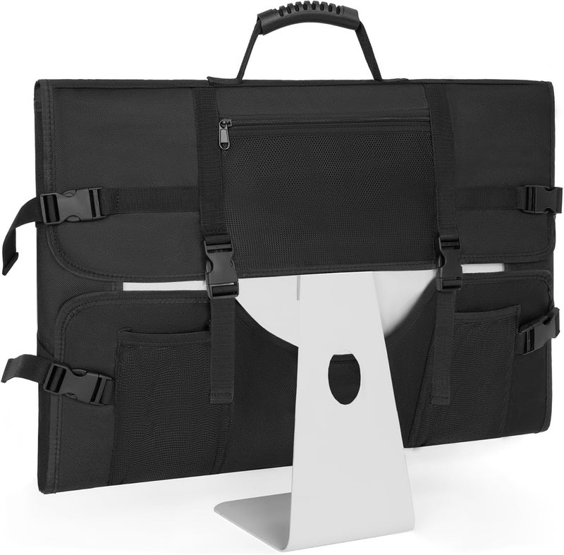 WELIDAY Monitor Carrying Case for 24" Monitors/LCD Screens, Compatible with iMac 21.5"/24", Protective Travel Carrying Bag with Padded Velvet and Carry Handle - Image 1